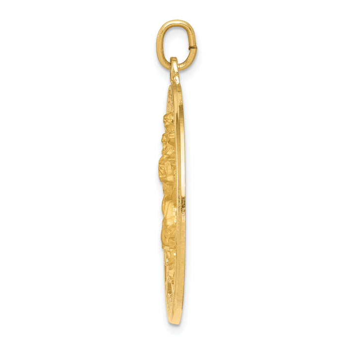 14k Saint Christopher Medal Pendant-XR382