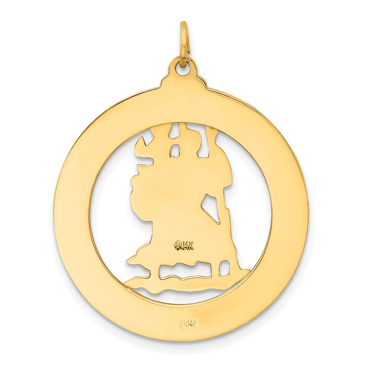 14k Saint Christopher Medal Pendant-XR382