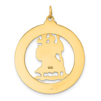 14k Saint Christopher Medal Pendant-XR382
