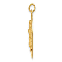 14k Saint Christopher Medal Pendant-XR384