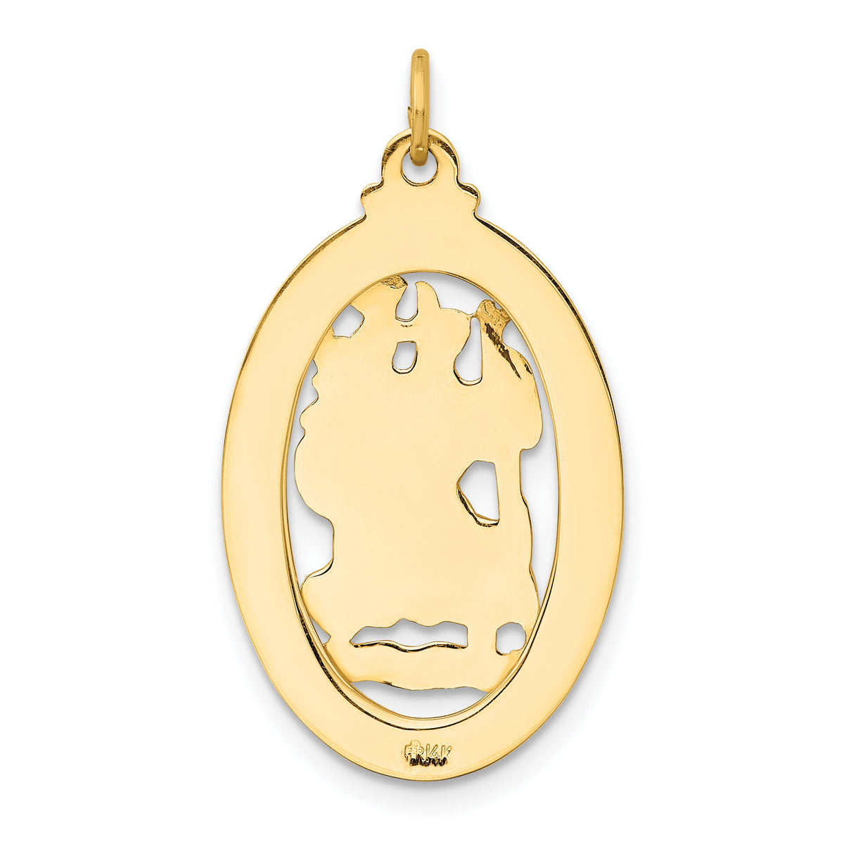 14k Saint Christopher Medal Pendant-XR384