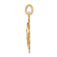 14k Saint Michael Medal Charm-XR386