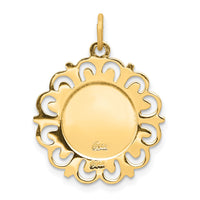 14k Saint Michael Medal Charm-XR386