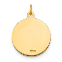 14k Guardian Angel Medal Charm-XR389
