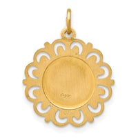 14k Saint Theresa Medal Charm-XR390
