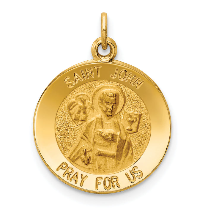 14k Saint John Medal Charm-XR399