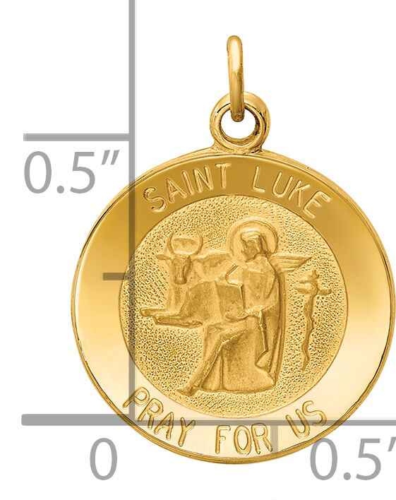 14k Saint Luke Medal Charm-XR403