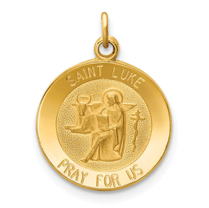 14k Saint Luke Medal Charm-XR403