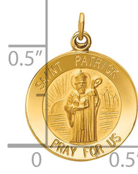 14k Saint Patrick Medal Charm-XR404