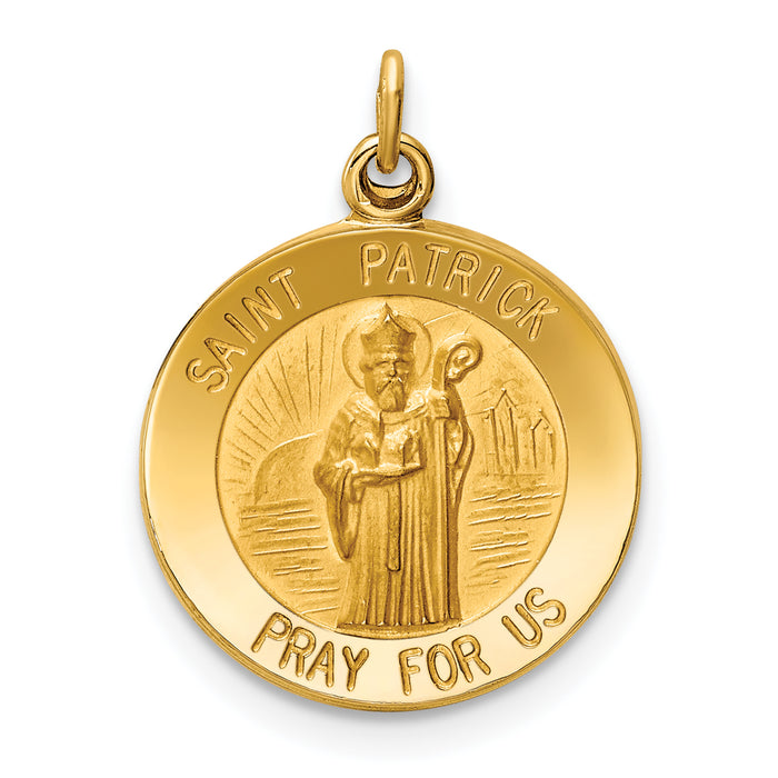 14k Saint Patrick Medal Charm-XR404