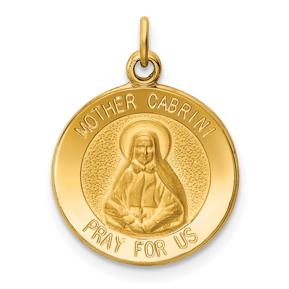 14k Mother Cabrini Medal Charm-XR405