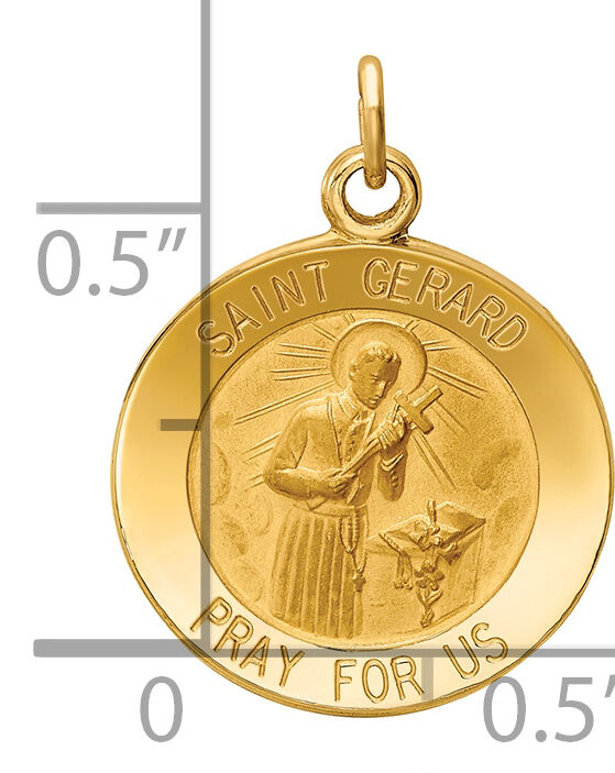 14k Saint Gerard Medal Charm-XR406