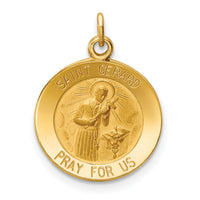 14k Saint Gerard Medal Charm-XR406