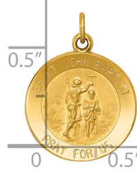 14k Saint John Baptist Medal Charm-XR407