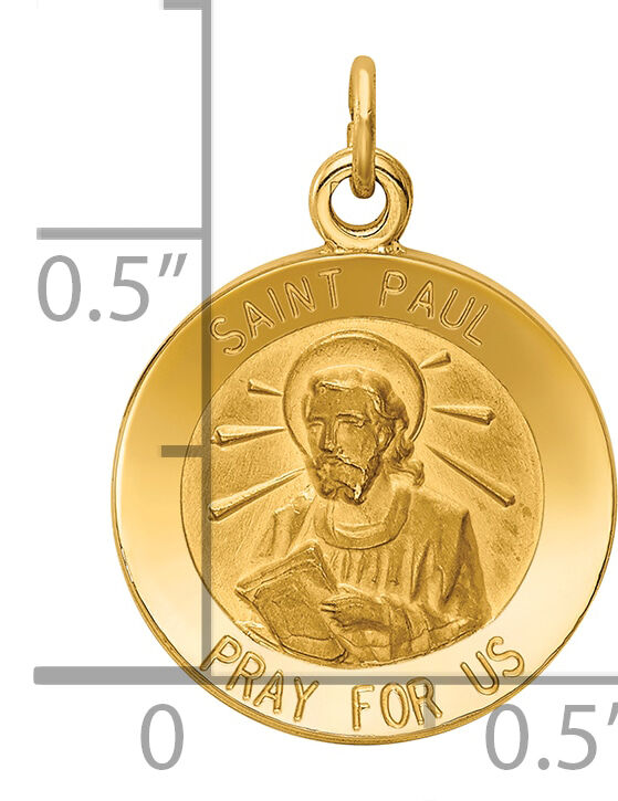 14k Saint Paul Medal Charm-XR409