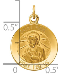 14k Saint Paul Medal Charm-XR409