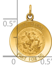 14k Saint George Medal Charm-XR410
