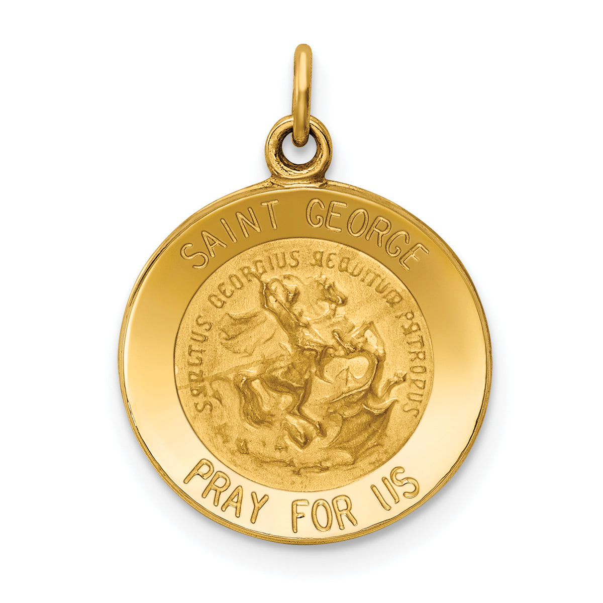 14k Saint George Medal Charm-XR410