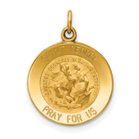 14k Saint George Medal Charm-XR410
