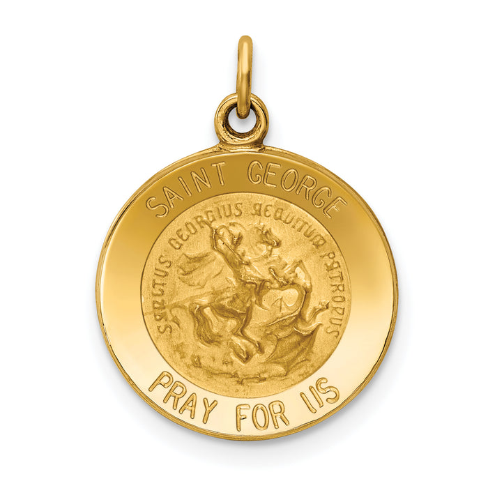 14k Saint George Medal Charm-XR410