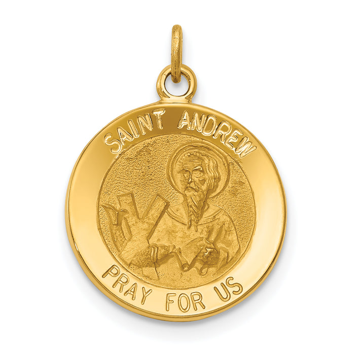 14k Saint Andrew Medal Charm-XR411