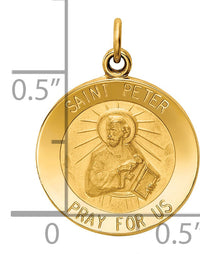 14k Saint Peter Medal Charm-XR412