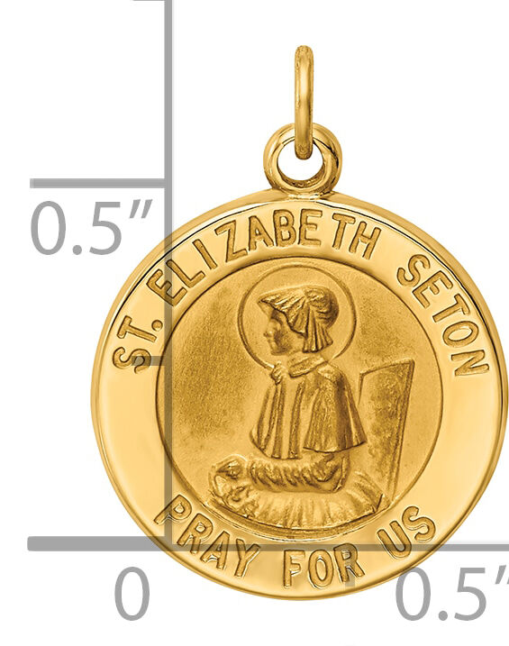 14k Saint Elizabeth Seton Medal Charm-XR413