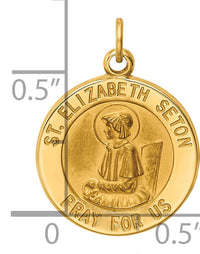 14k Saint Elizabeth Seton Medal Charm-XR413