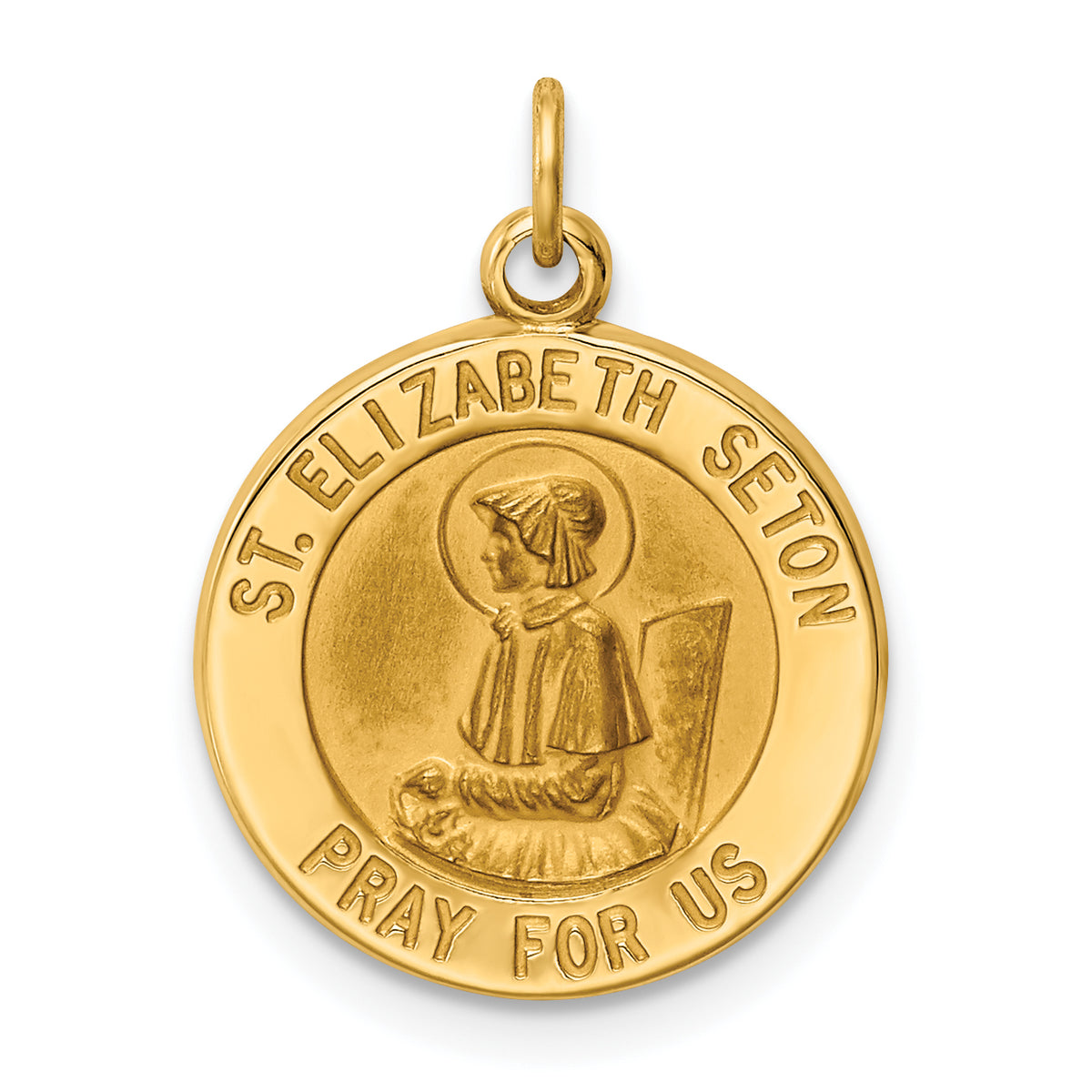 14k Saint Elizabeth Seton Medal Charm-XR413