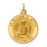 14k Saint Elizabeth Seton Medal Charm-XR413