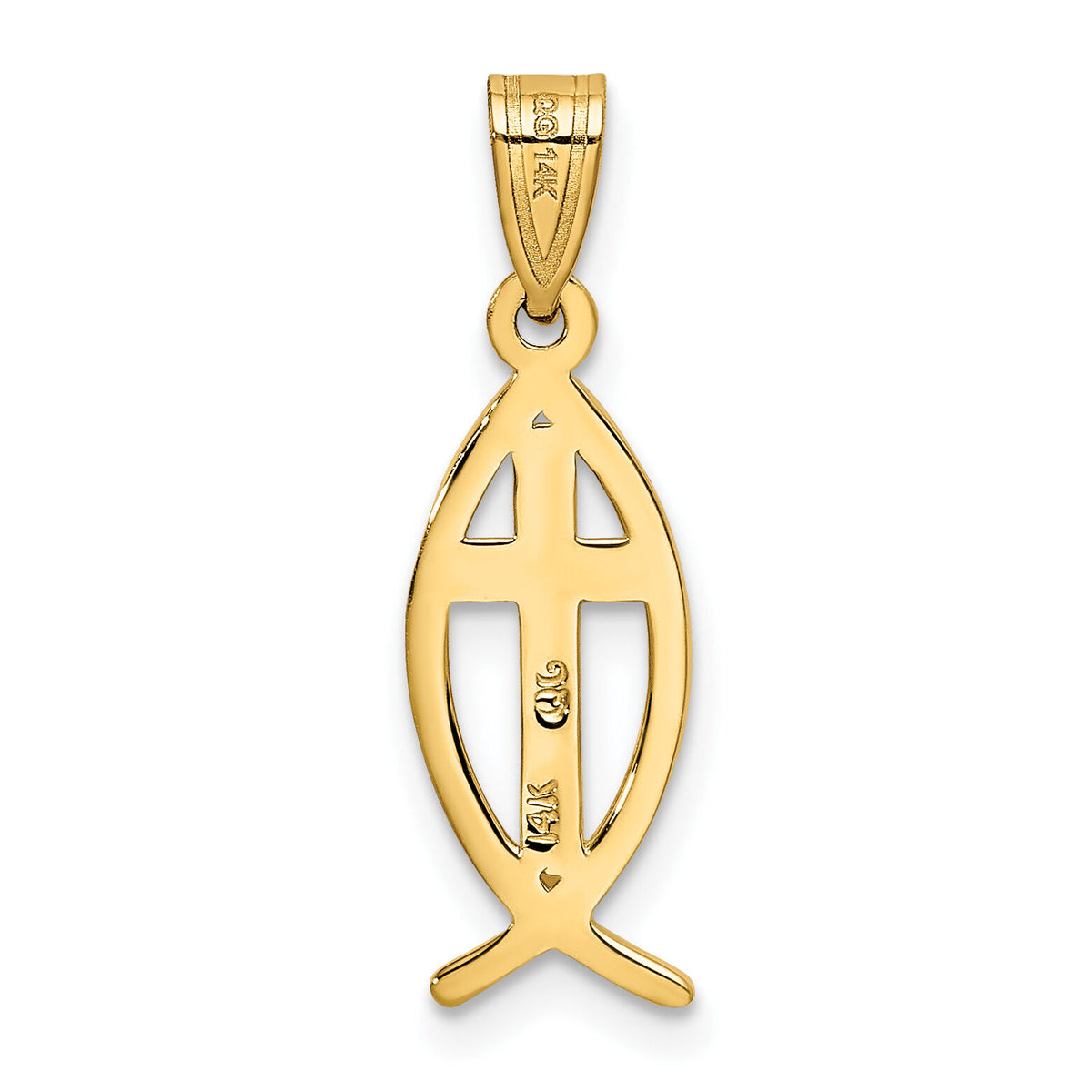 14k Ichthus Fish Pendant-XR424