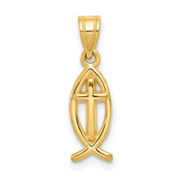 14k Ichthus Fish Charm-XR425