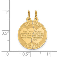 14K 2-piece Mizpah Charm-XR433