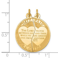 14K Mizpah 2-piece Charm-XR434