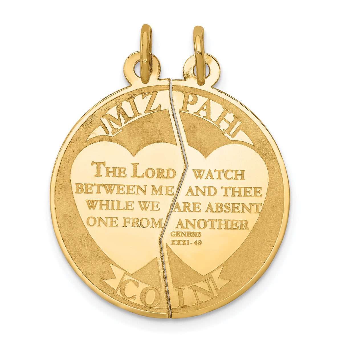 14K Mizpah 2-piece Charm-XR434