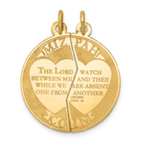 14K Mizpah 2-piece Charm-XR434