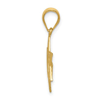 14k Solid Satin Star of David Charm-XR445