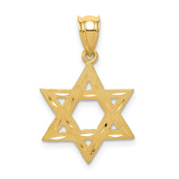 14k Solid Satin Star of David Charm-XR445
