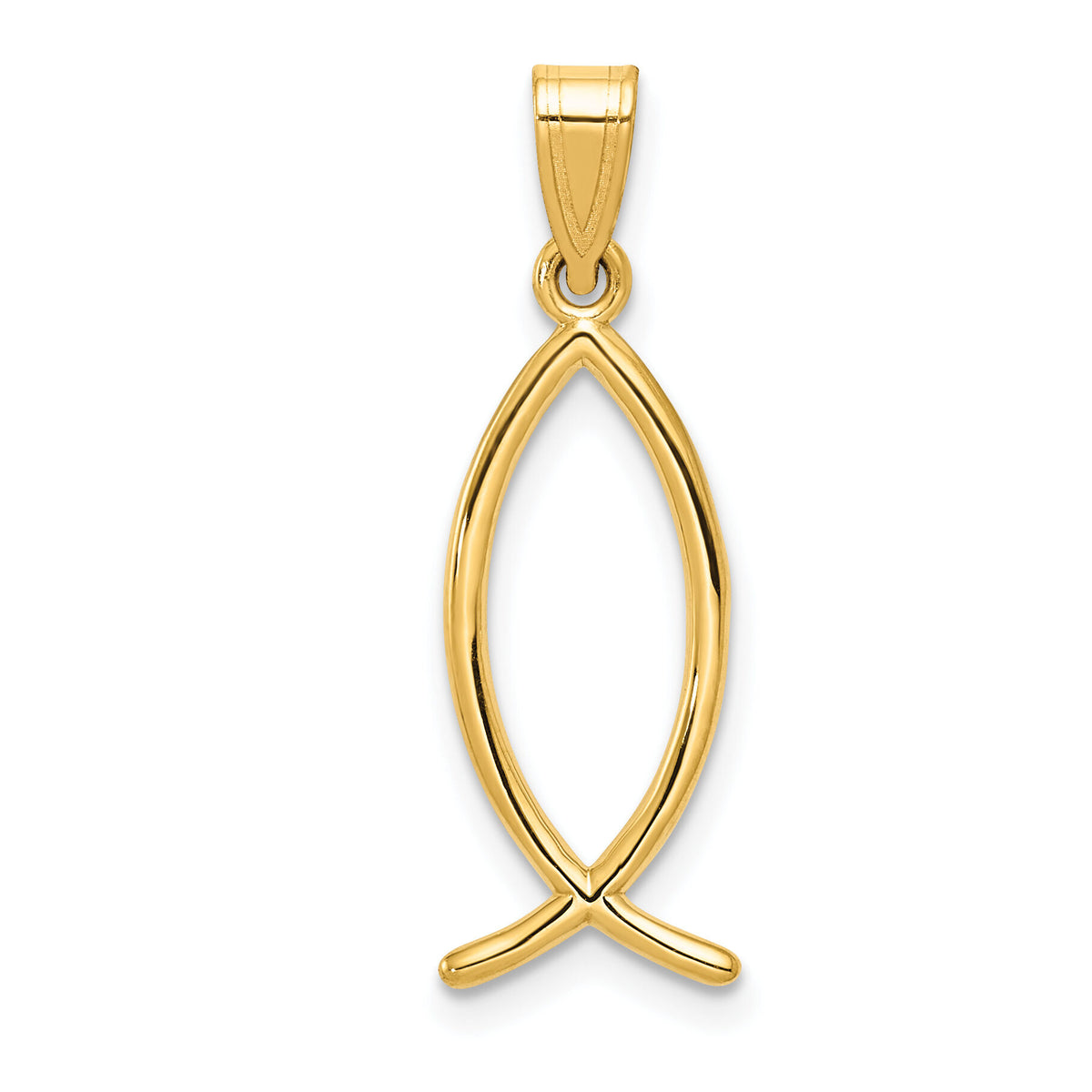 14k Ichthus Fish Charm-XR453