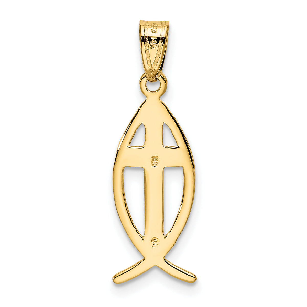 14k Ichthus Fish Pendant-XR455