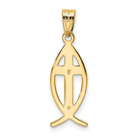14k Ichthus Fish Pendant-XR455