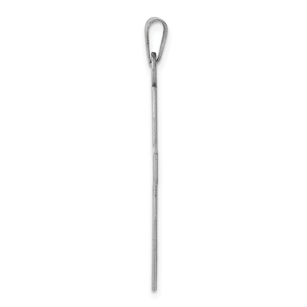 14k White Gold Cross Pendant-XR491