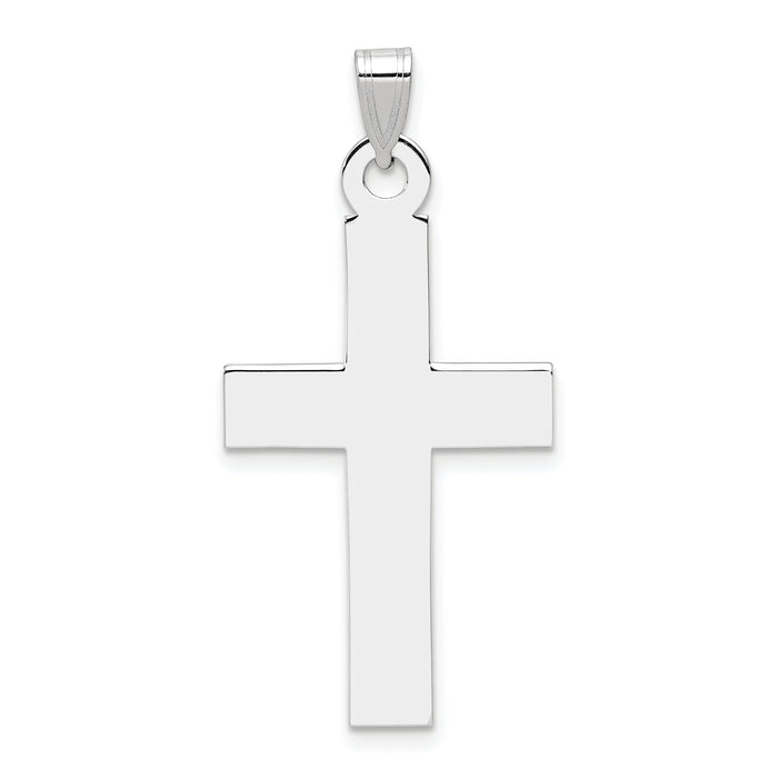 14k White Gold Cross Pendant-XR491