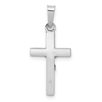 14k White Gold INRI Crucifix Charm-XR501
