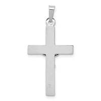 14k White Gold INRI Crucifix Charm-XR502