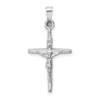 14k White Gold INRI Crucifix Charm-XR508