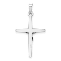 14k White Gold INRI Crucifix Charm-XR509