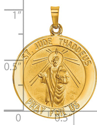 14k Saint Jude Medal Hollow Pendant-XR512