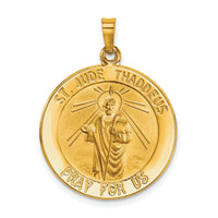 14k Saint Jude Medal Hollow Pendant-XR512