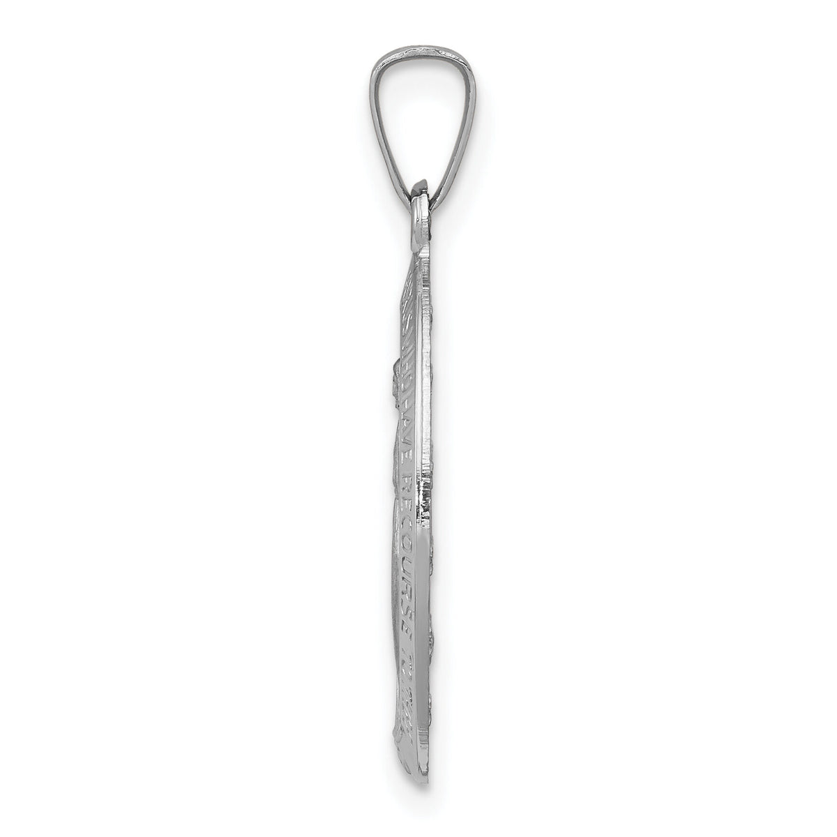 14k White Gold Miraculous Medal-XR515